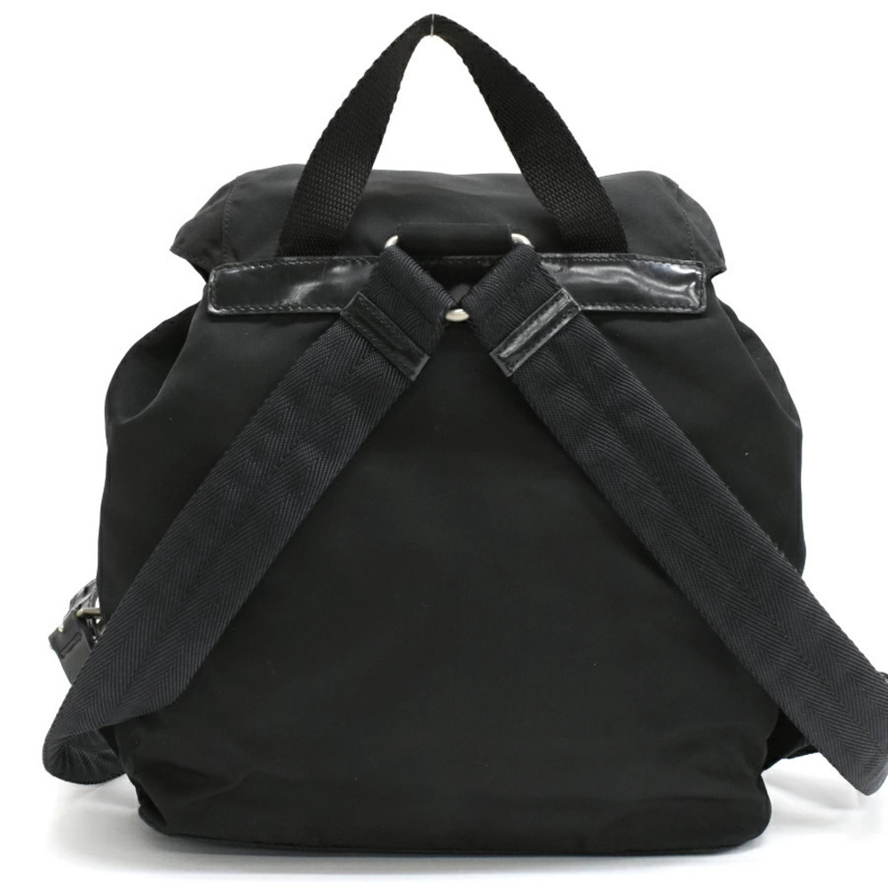 Prada Backpack Rucksack Black Triangle Plate - Picture 3 of 8